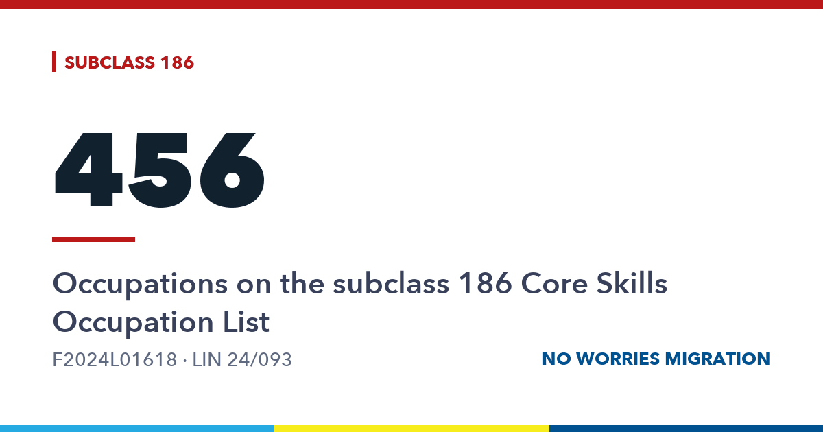 Occupations and assessing authorities for the subclass 186 visa: LIN 24/093
